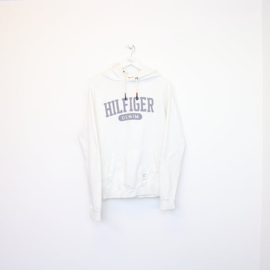 Vintage Tommy Hilfiger spell out hoodie in white. Best fits S