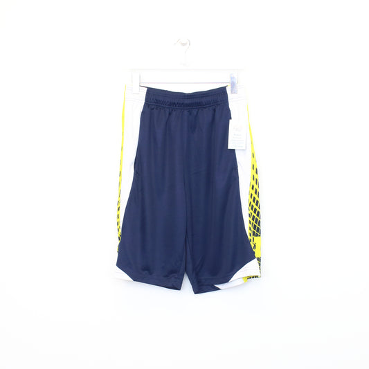 Vintage Adidas shorts in navy blue and yellow. Best fits M