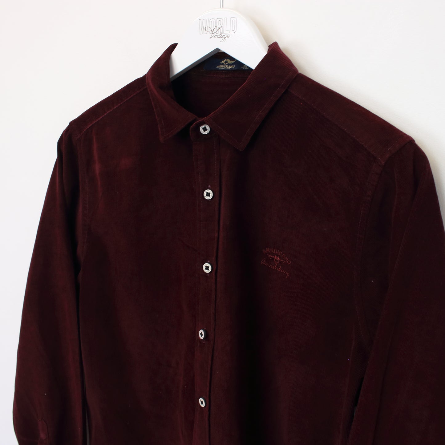 Vintage Amdikang shirt in burgundy. Best fits S