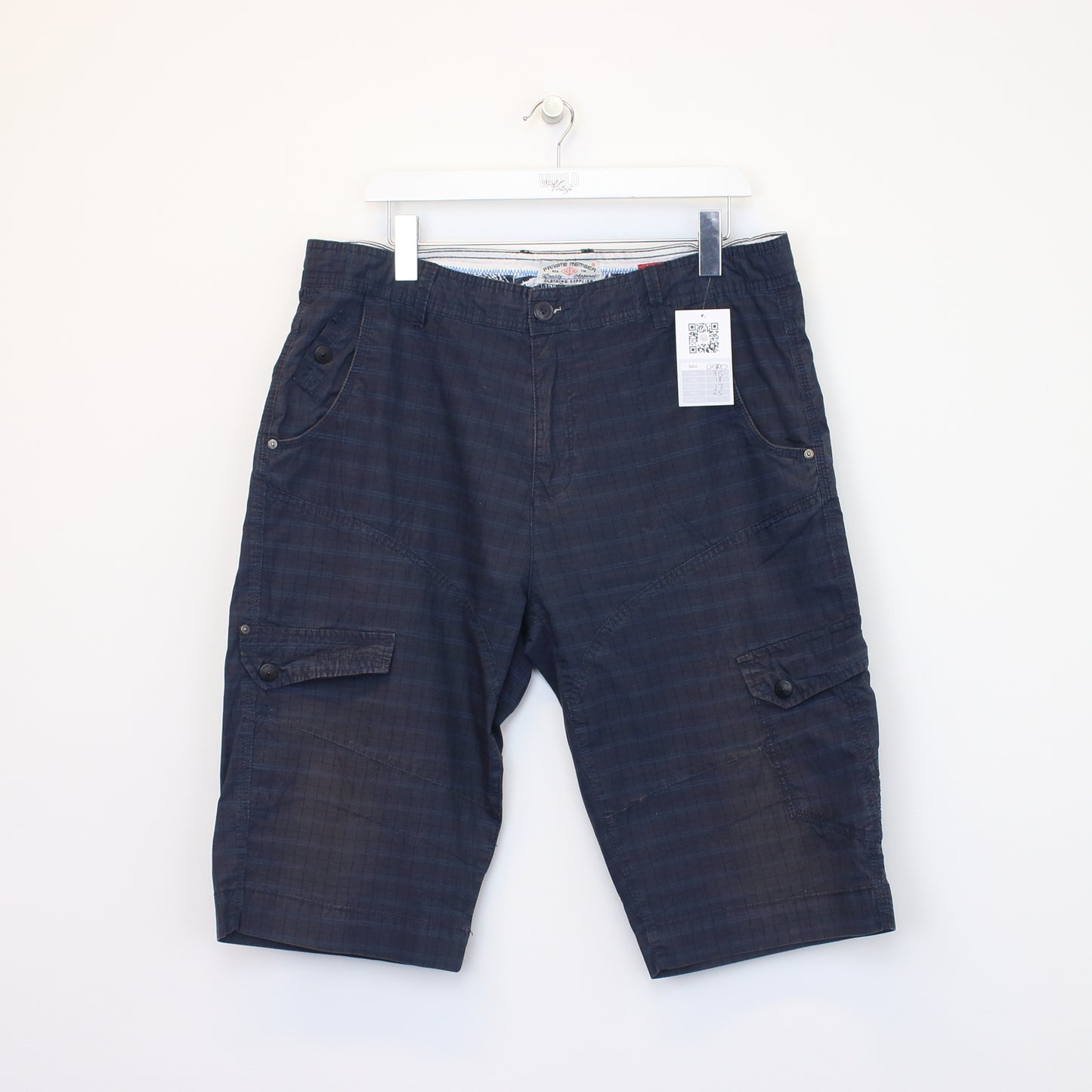 Vintage Private Member shorts in navy. Best fits W36