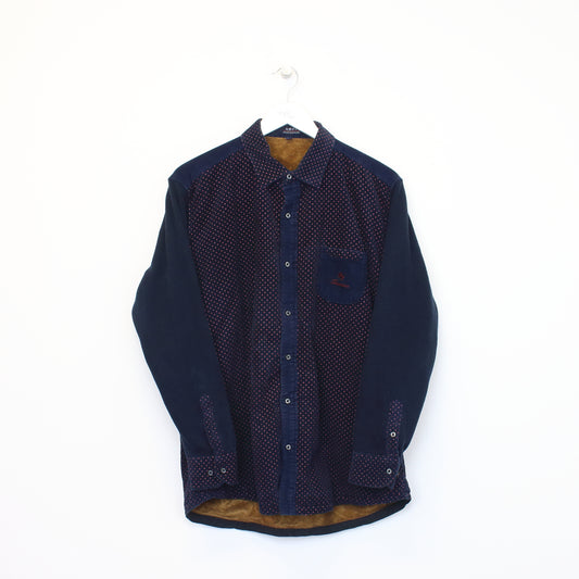 Vintage Unbranded chord shirt in navy blue and pink. Best fits L