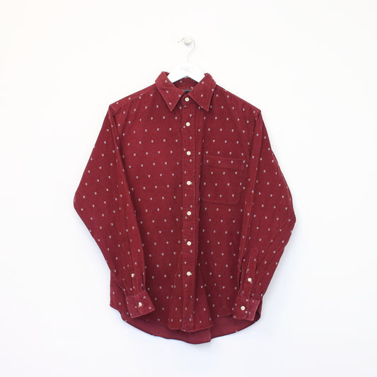 Vintage Unbranded patterned chord shirt in red. Best fits M