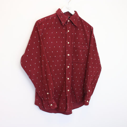 Vintage Unbranded patterned chord shirt in red. Best fits M