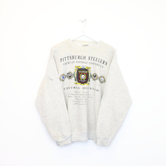 Vintage Nutmeg big logo sweatshirt in grey. best fits XL