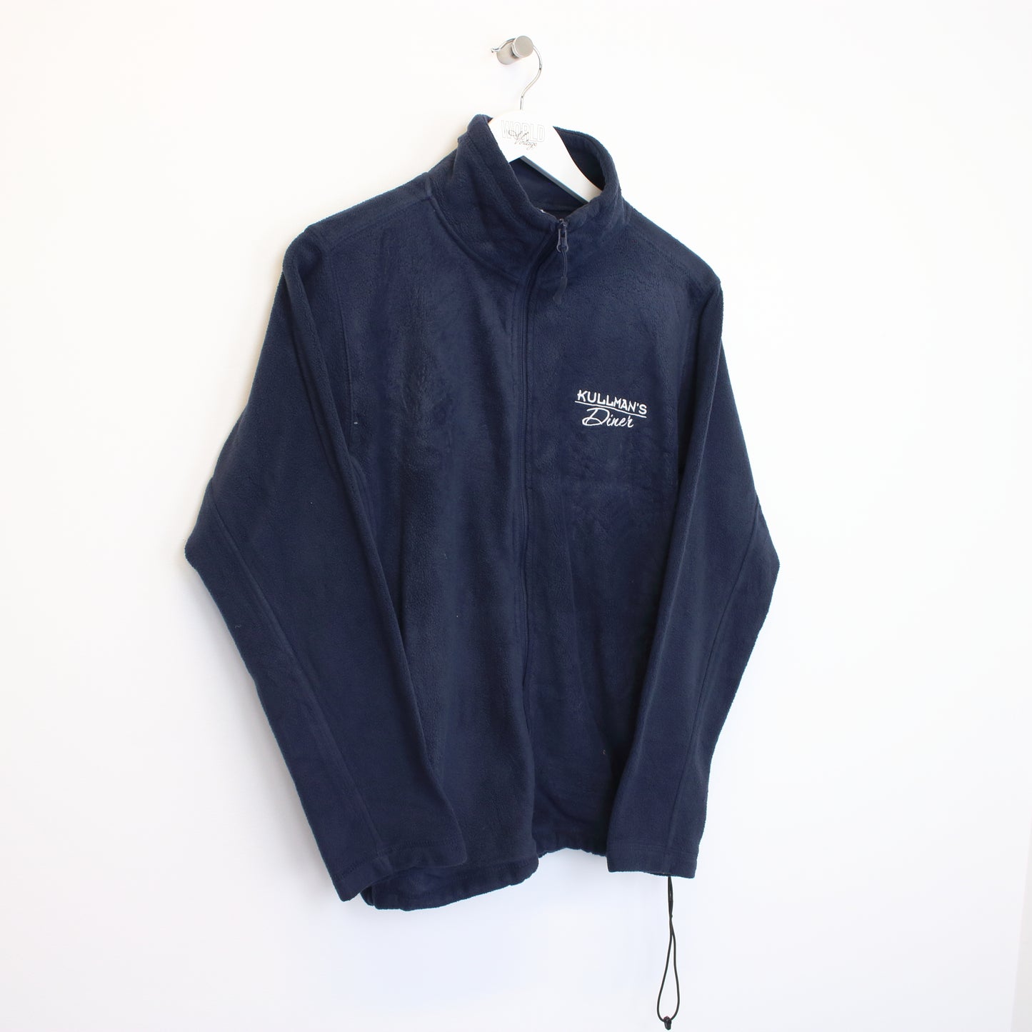 Vintage Russell full zip fleece in navy. Best fits S