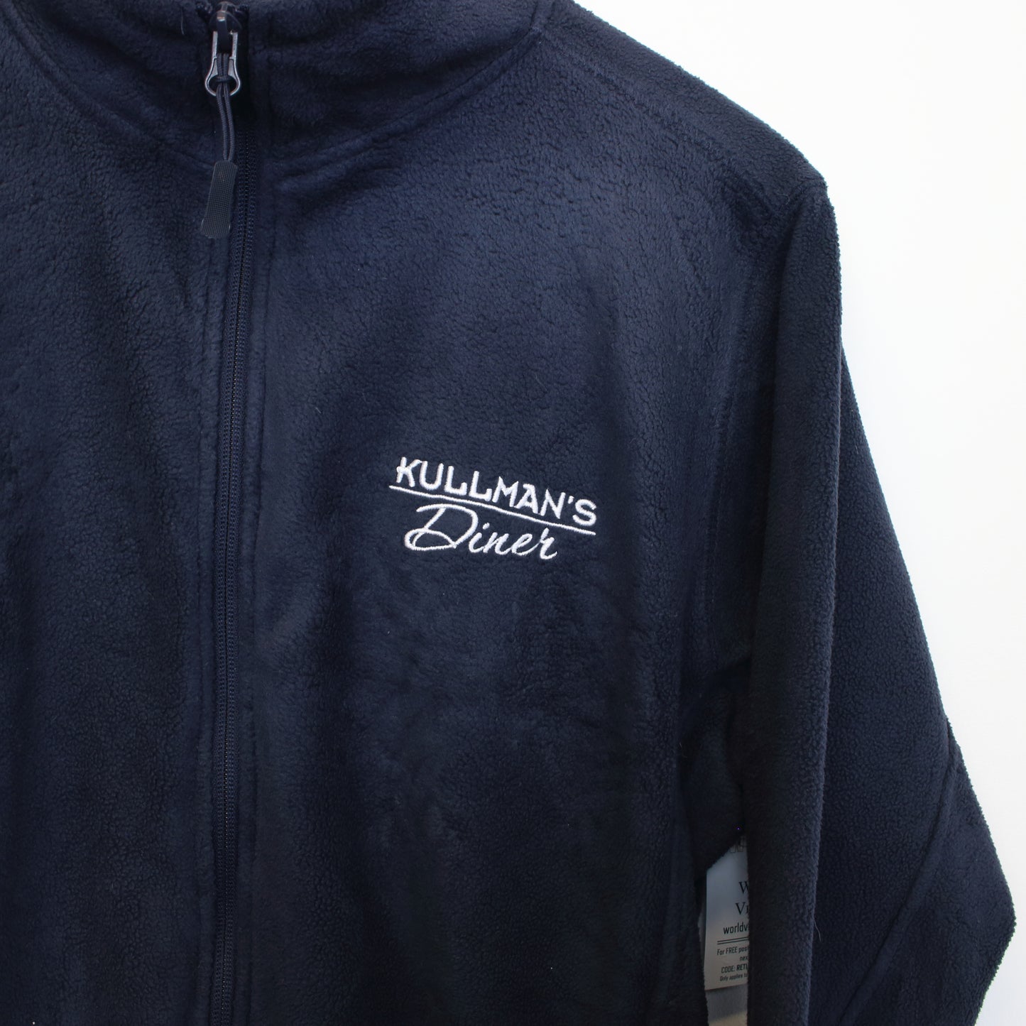 Vintage Russell full zip fleece in navy. Best fits S