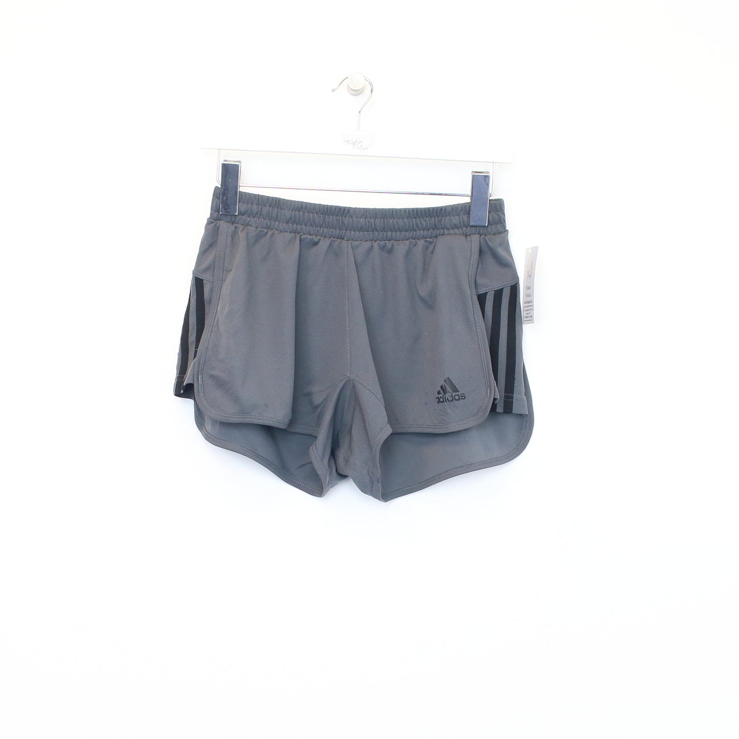 Vintage women's Adidas shorts in grey and black. Best fits S