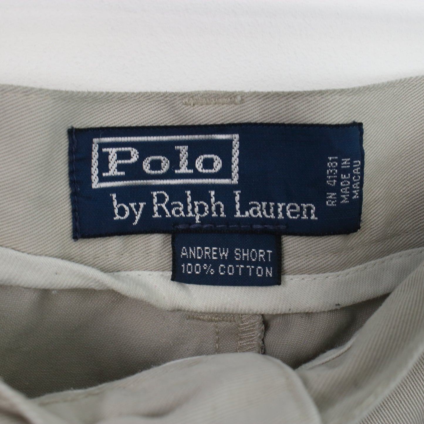 Vintage Ralph Lauren shorts in beige. Best fits W40"