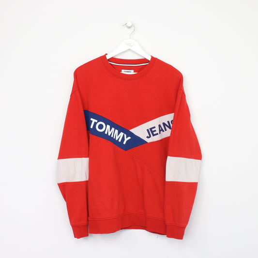 Vintage Tommy Hilfiger sweatshirt in red, white and blue. Best fits M