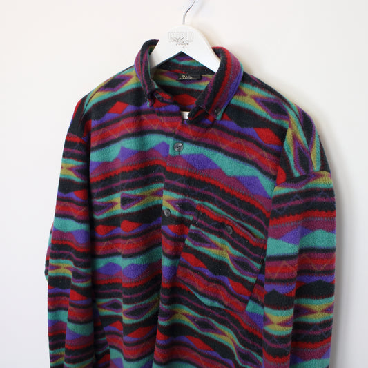 Vintage Hatico fleece in multicolour. Best fits L