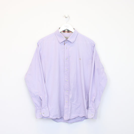 Vintage Women's Burberry shirt in purple. Best fits XL