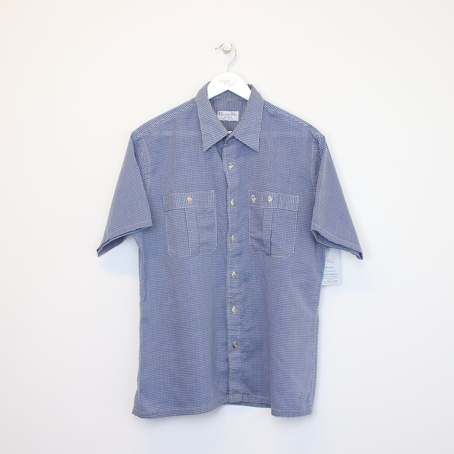 Vintage Christian Dior shirt in blue. Best fits L