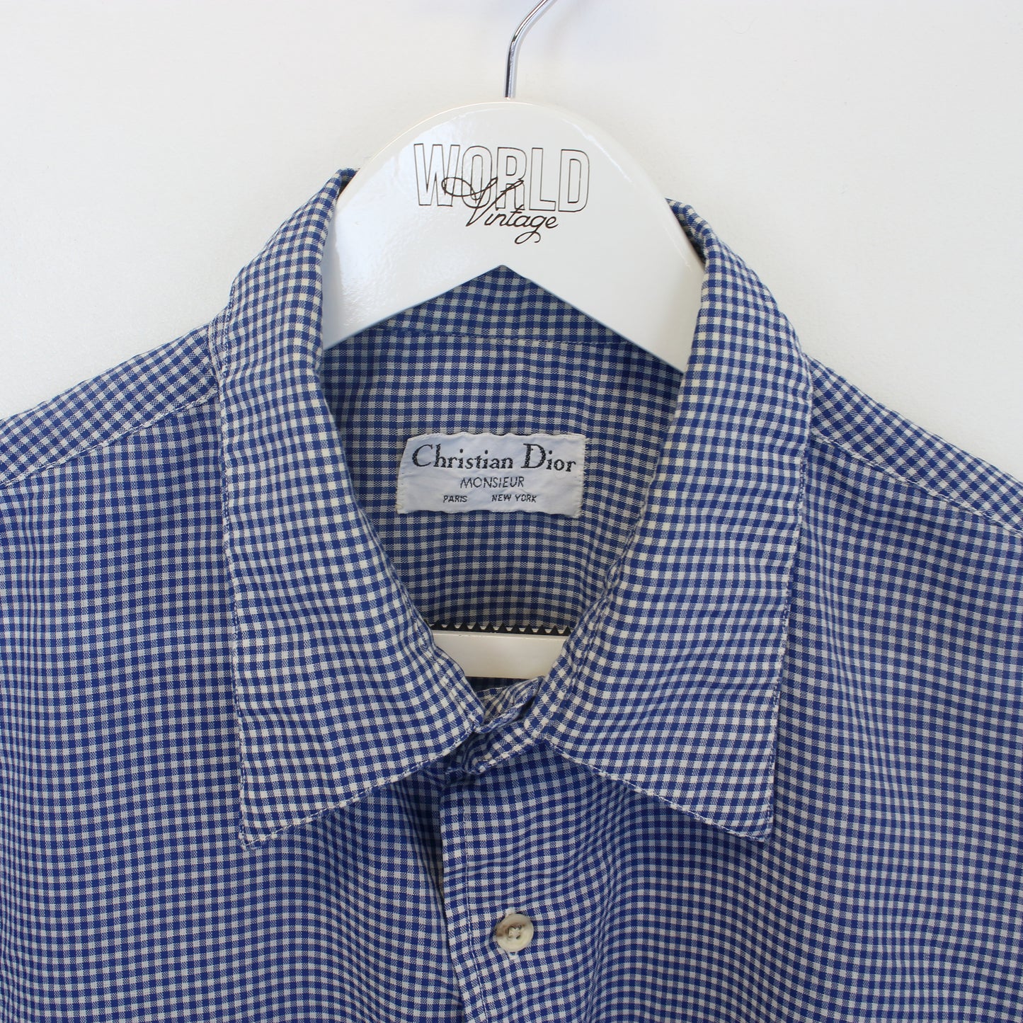 Vintage Christian Dior shirt in blue. Best fits L