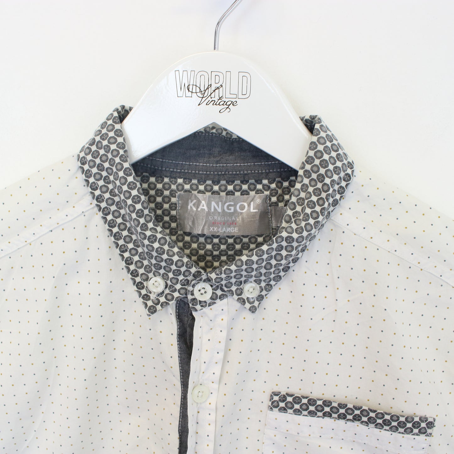 Vintage Kangol shirt in white. Best fits S