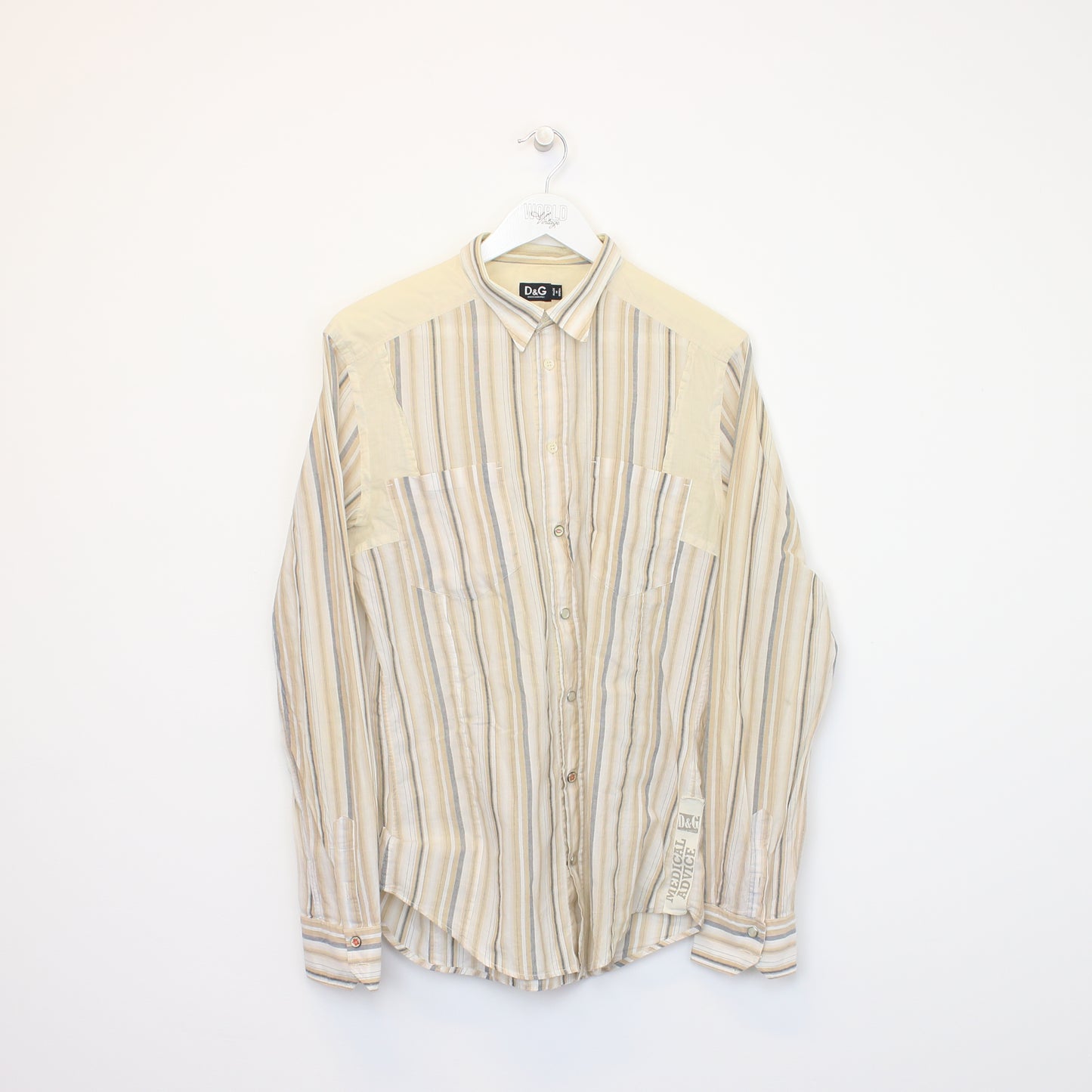 Vintage D&G shirt in beige. Best fits S