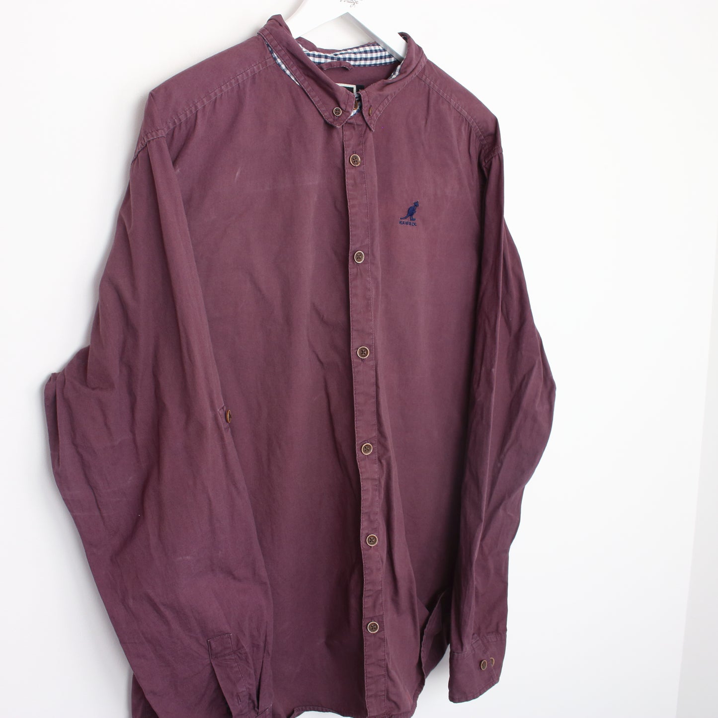 Vintage Kangol shirt in burgundy. Best fits XL