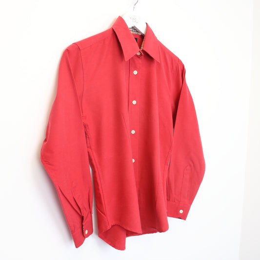 Vintage Women's Burberry shirt in red. Best fits XS