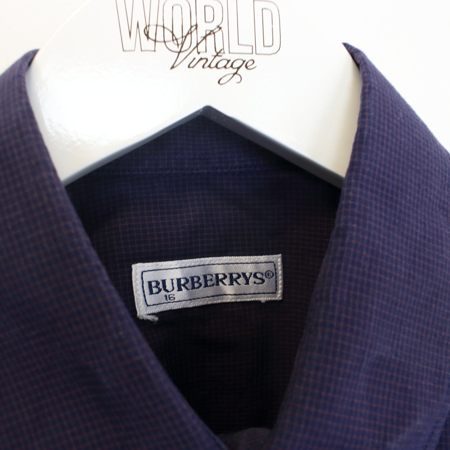 Vintage Burberry checked shirt in blue. Best fits L