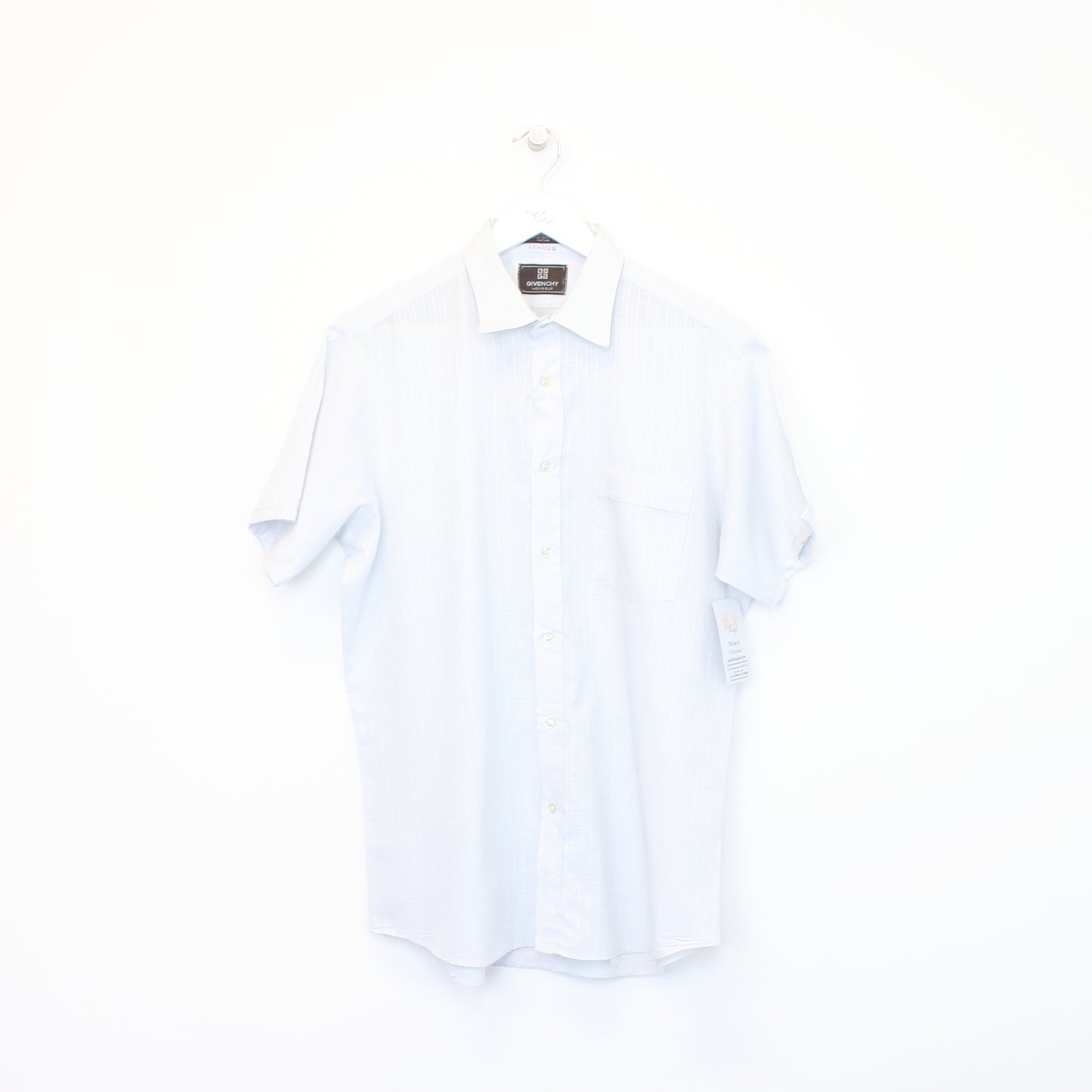 Vintage Givenchy checked shirt in white. Best fits L