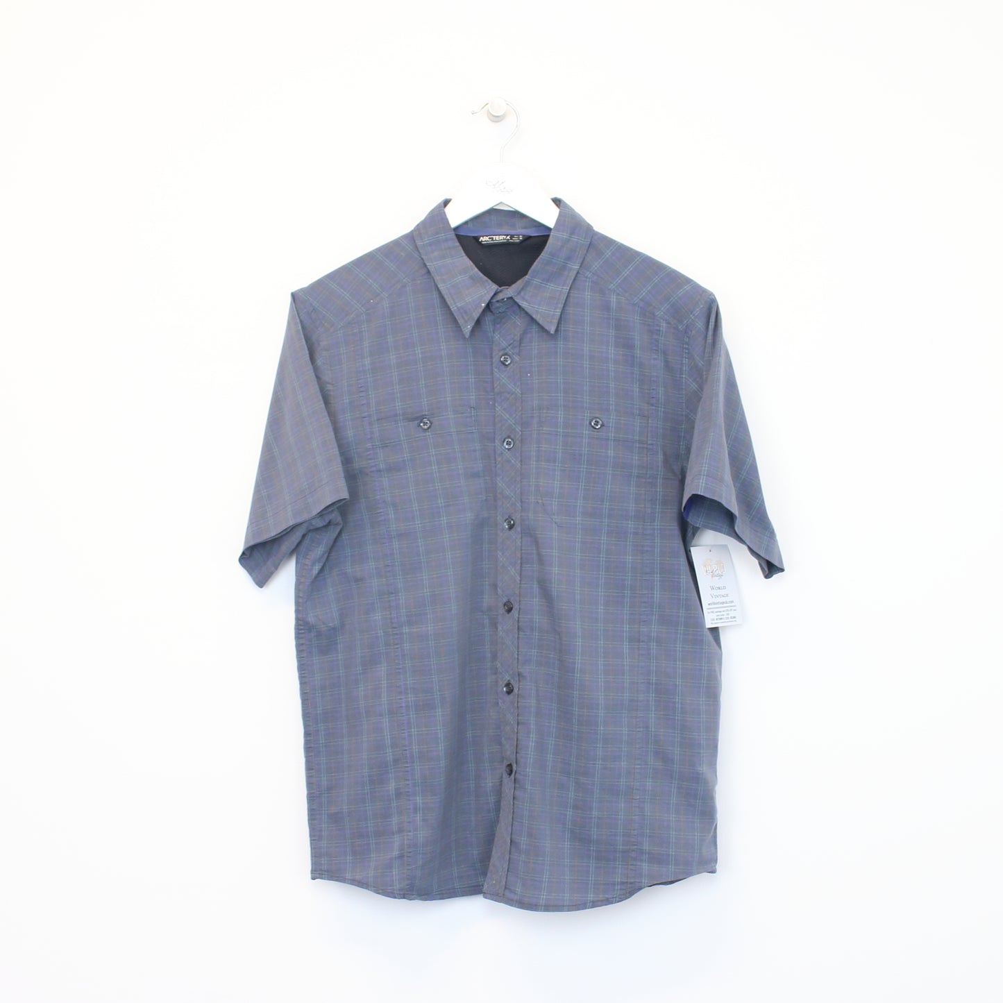 Vintage Arc'teryx checked shirt in blue and green. Best fits M