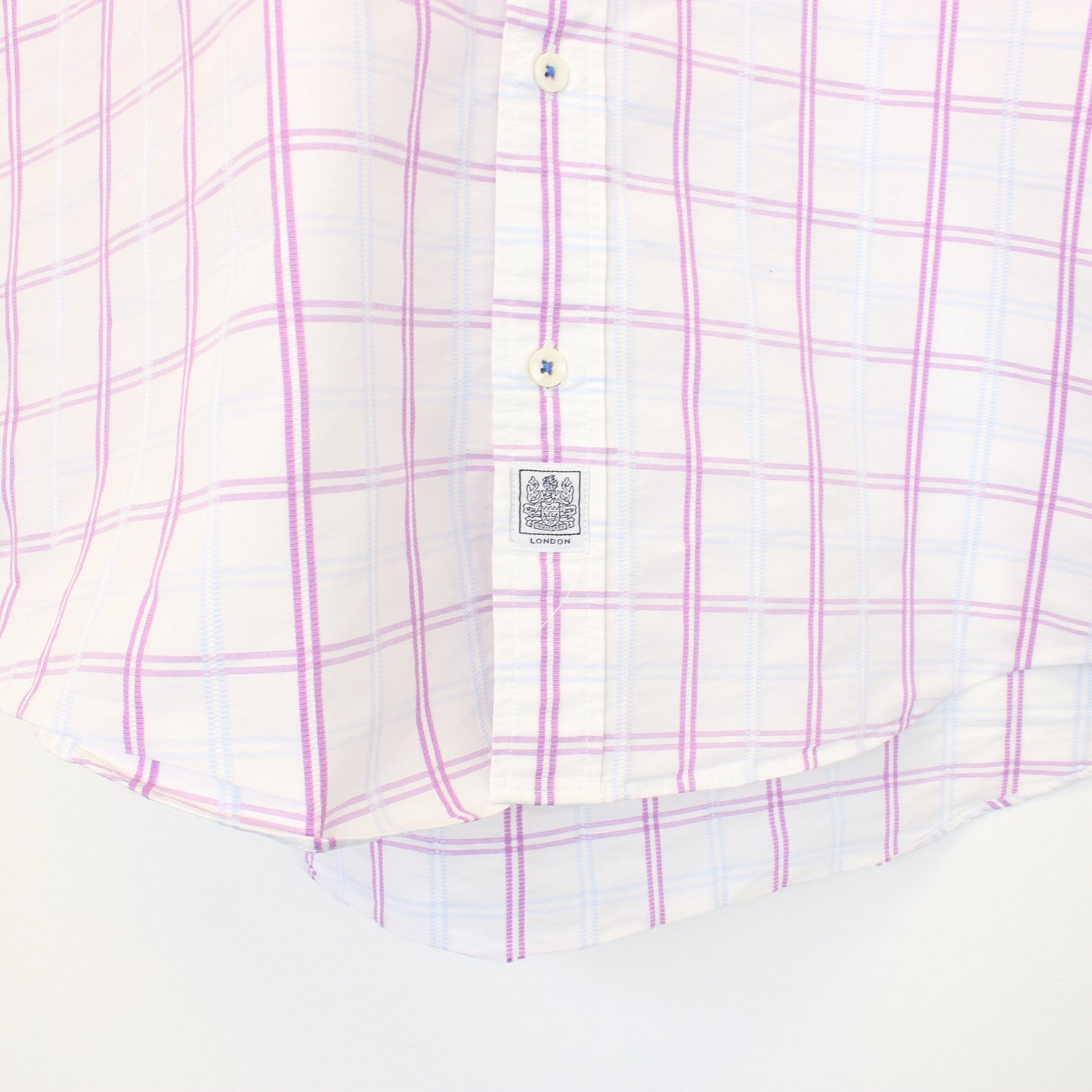 Vintage Aquascutum checked shirt in purple and white. Best fits M