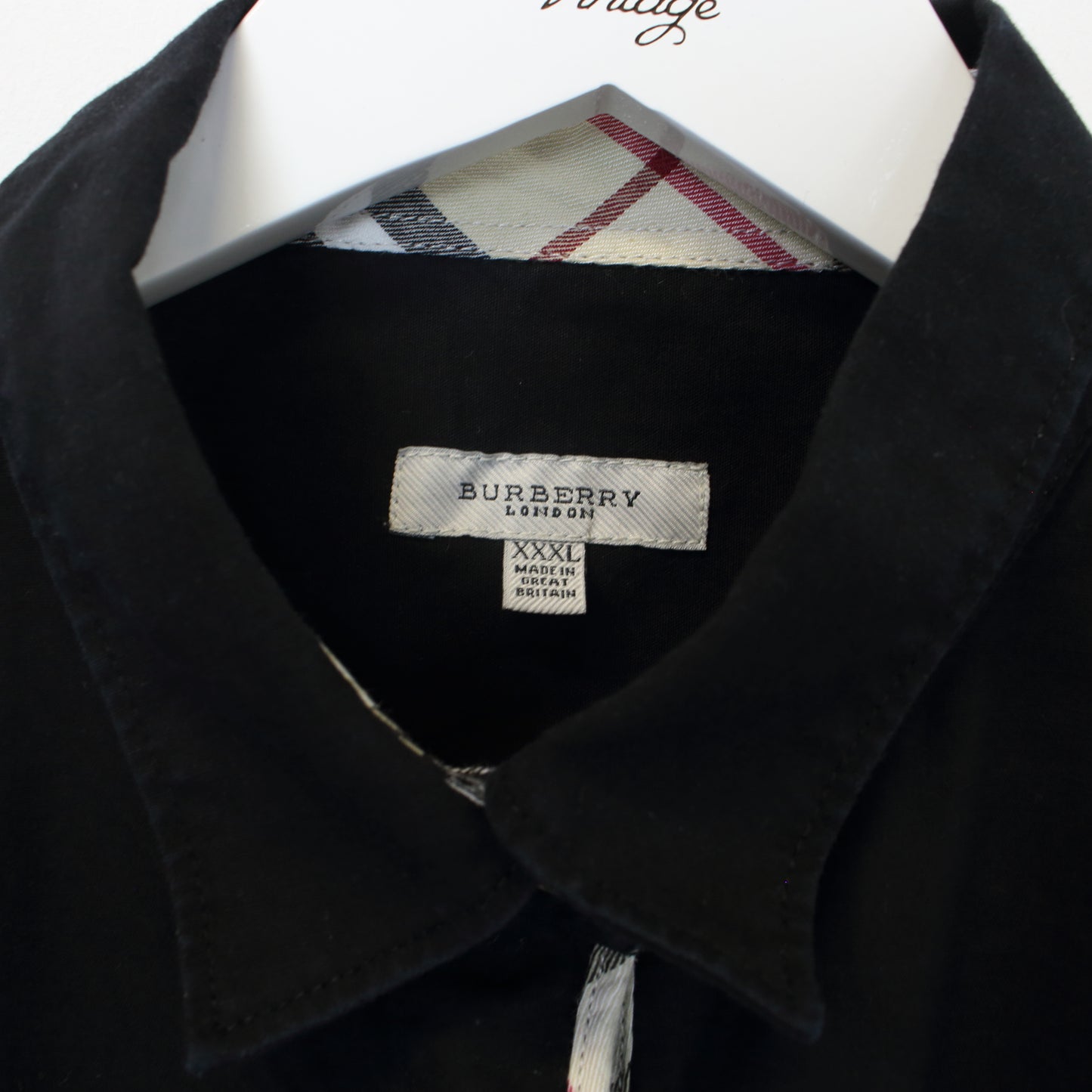 Vintage Women's Burberry shirt in black. Best fits S