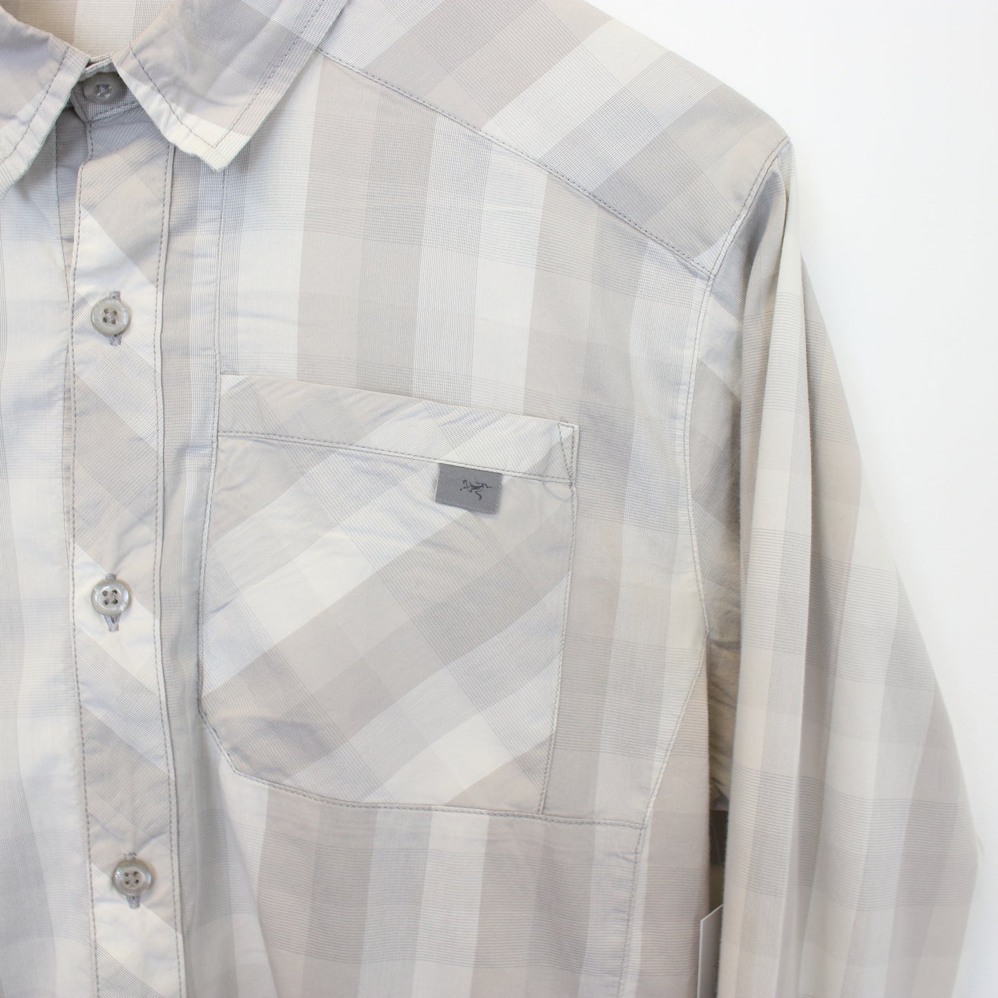 Vintage Arc'teryx checked shirt in brown. Best fits S