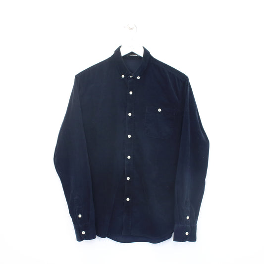 Vintage Peacebird corduroy shirt in navy blue. Best fits L