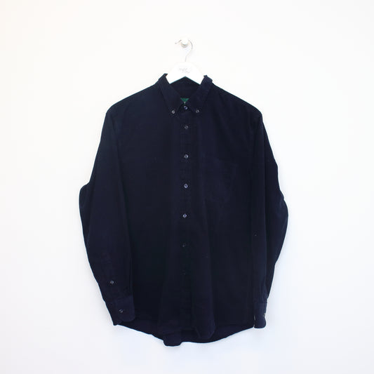 Vintage Youngor corduroy shirt in navy. Best fits S