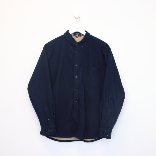 Vintage U & Shark corduroy shirt in navy. Best fits M