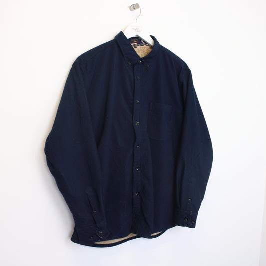 Vintage U & Shark corduroy shirt in navy. Best fits M