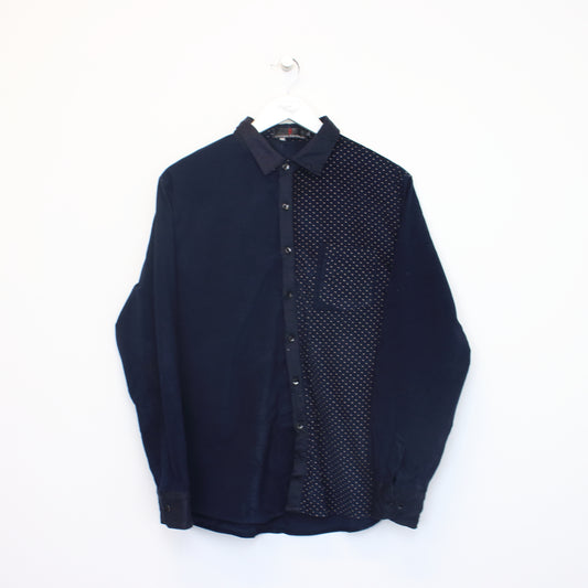 Vintage Unbranded corduroy shirt in navy. Best fits M