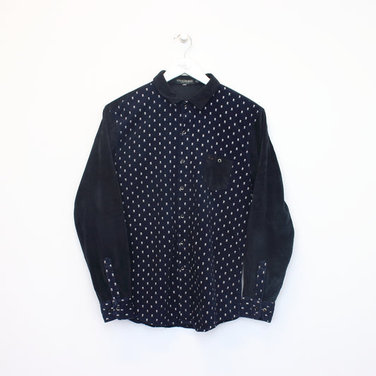 Vintage Idealhorse corduroy shirt in navy. Best fits S