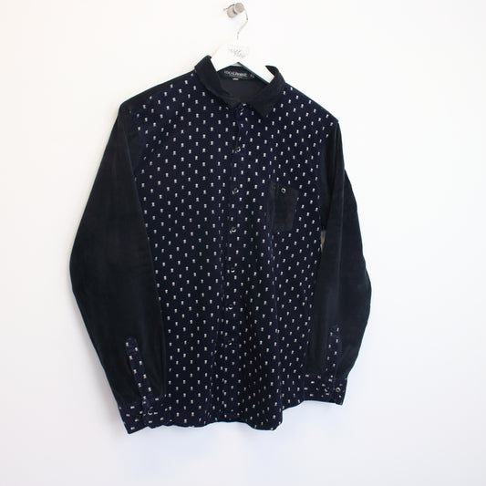 Vintage Idealhorse corduroy shirt in navy. Best fits S