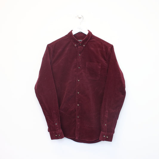 Vintage Feicui corduroy shirt in red. Best fits S