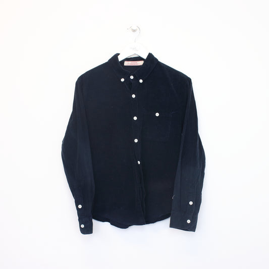 Vintage Lucassa corduroy shirt in navy. Best fits S