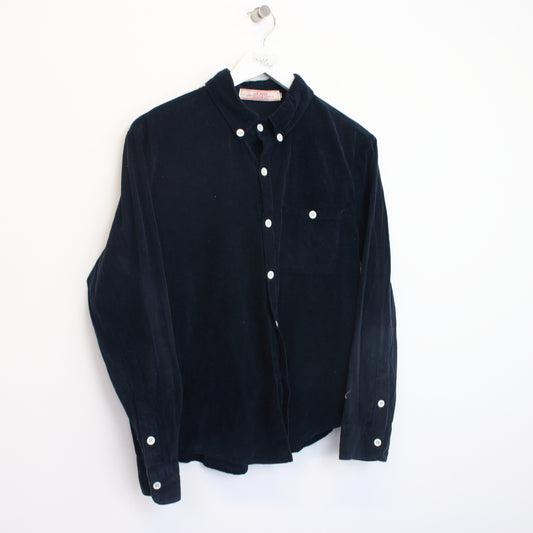 Vintage Lucassa corduroy shirt in navy. Best fits S