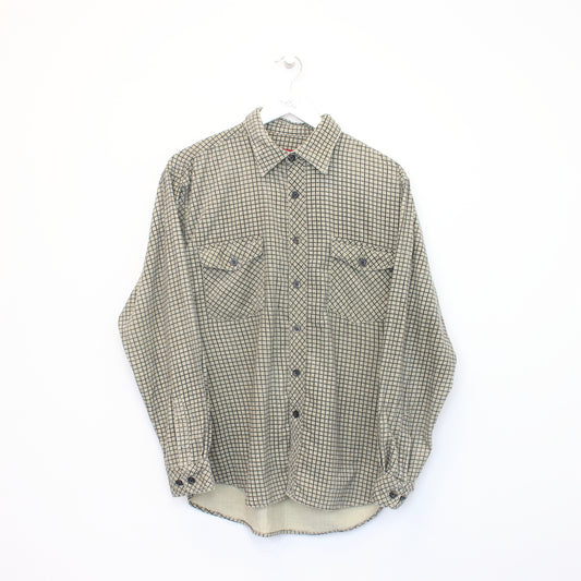 Vintage MMM corduroy shirt in checked grey and black. Best fits L