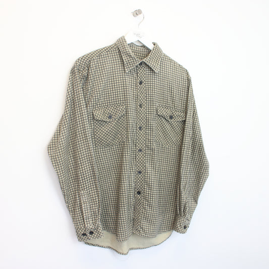 Vintage MMM corduroy shirt in checked grey and black. Best fits L