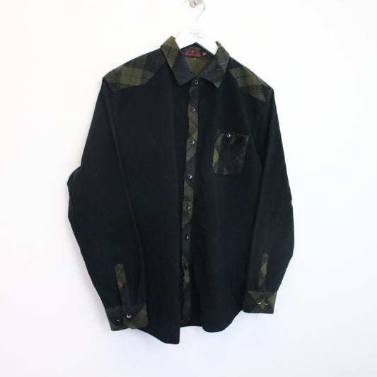 Vintage Jin Ping Guo Wang corduroy shirt in green. Best fits M