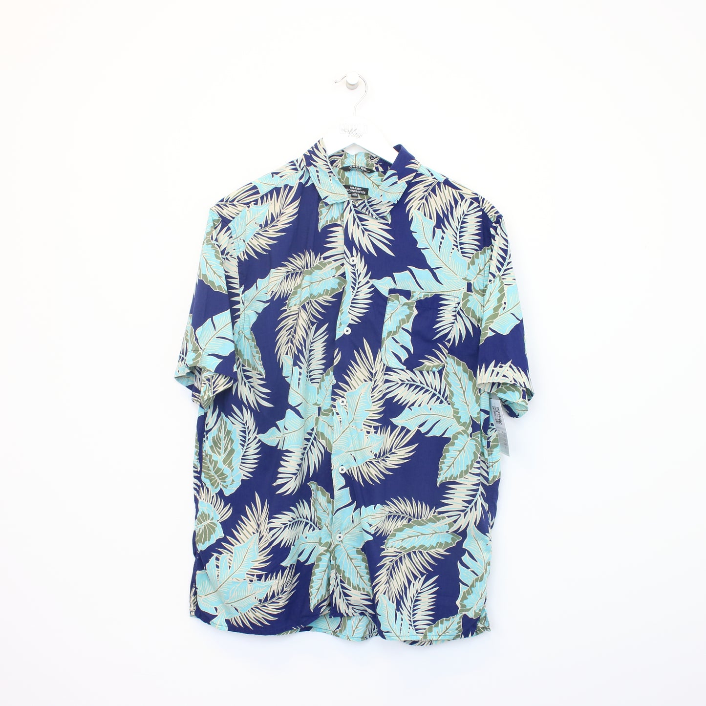 Vintage George Hawaiian shirt in blue. Best fits M