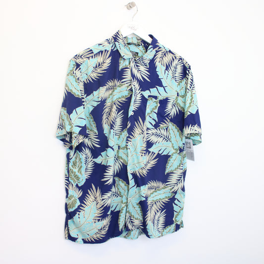 Vintage George Hawaiian shirt in blue. Best fits M