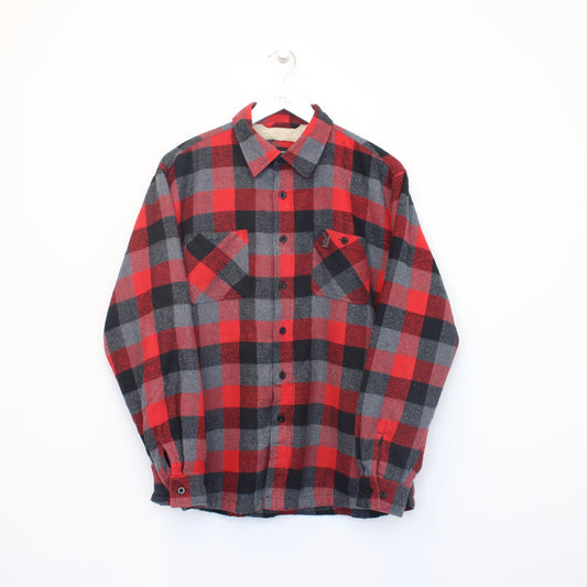 Vintage Playboy corduroy shirt in checked black and red. Best fits L