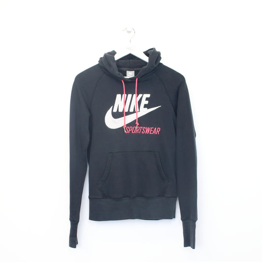 Vintage Women's Nike spell out hoodie in black. Best fits M