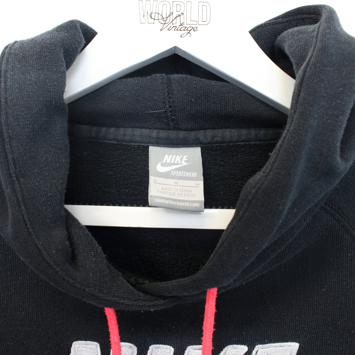 Vintage Women's Nike spell out hoodie in black. Best fits M