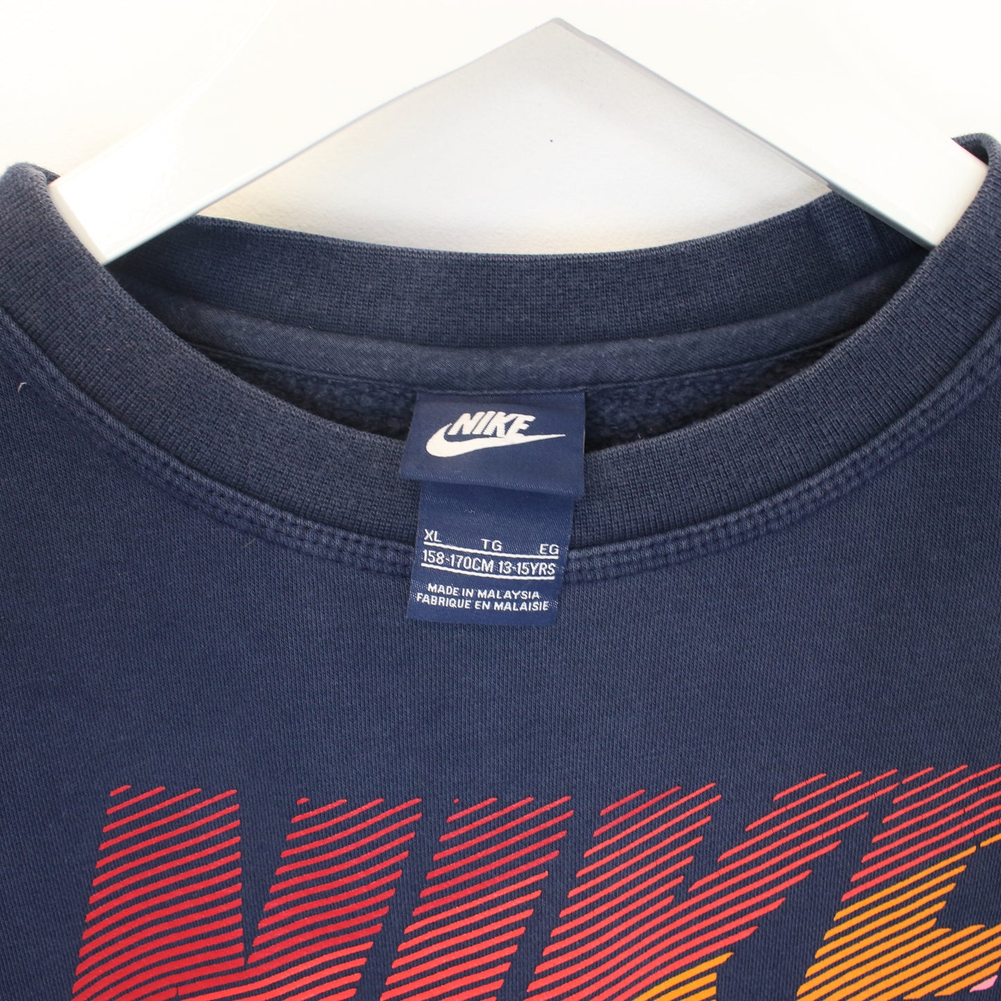 Vintage Nike spell out sweatshirt in blue. Best fits XS