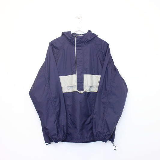 Vintage Adidas windbreaker jacket in blue and grey. Best fits XL