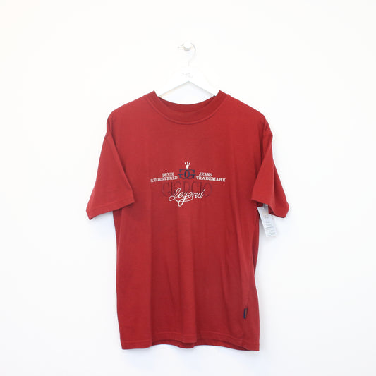 Vintage Giorgio spell out t-shirt in red. Best fits M