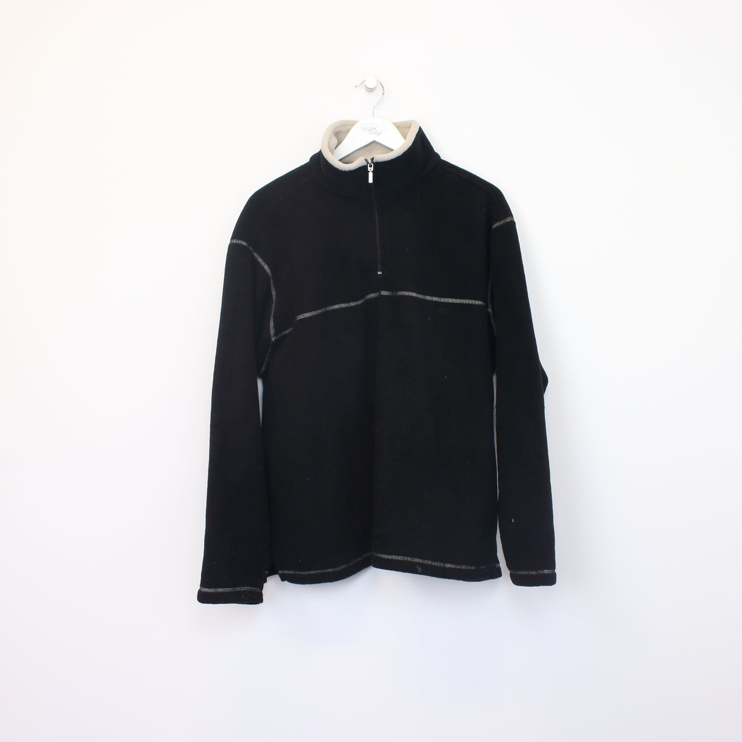 Vintage Cutting Edge quarter zip fleece in black. Best fits XL