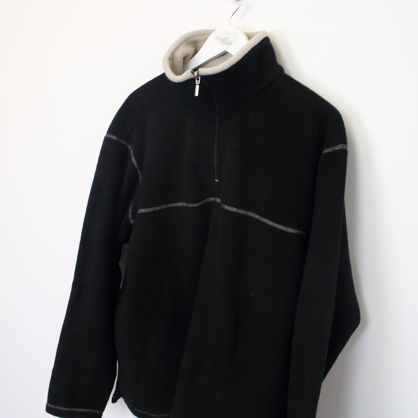 Vintage Cutting Edge quarter zip fleece in black. Best fits XL